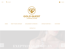 Tablet Screenshot of goldquestjewelers.com